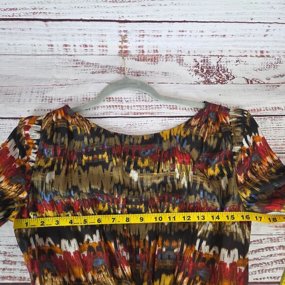 Aryn K Bodycon Mini Dress with Silk Top S Pleated High Neck Fitted Skirt Party - Picture 10 of 15